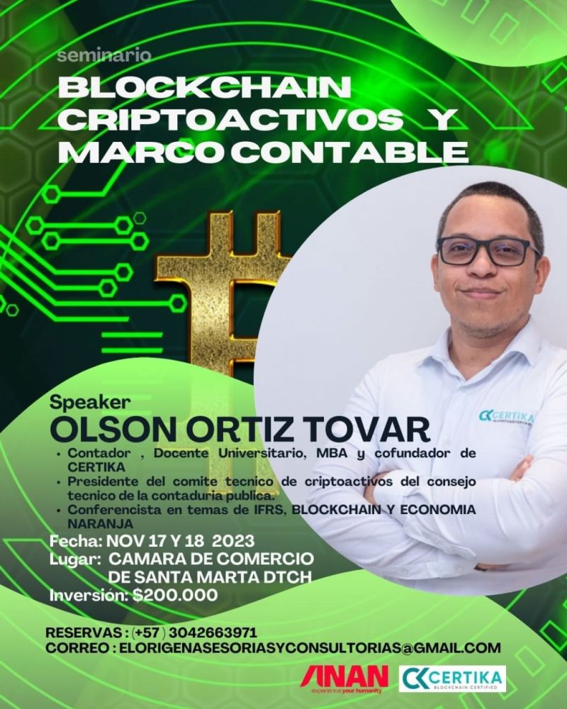 Seminario Blockchain, criptoactivos y marco contable